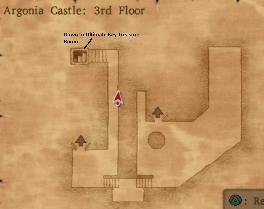 Map of Argonia Castle Level 3